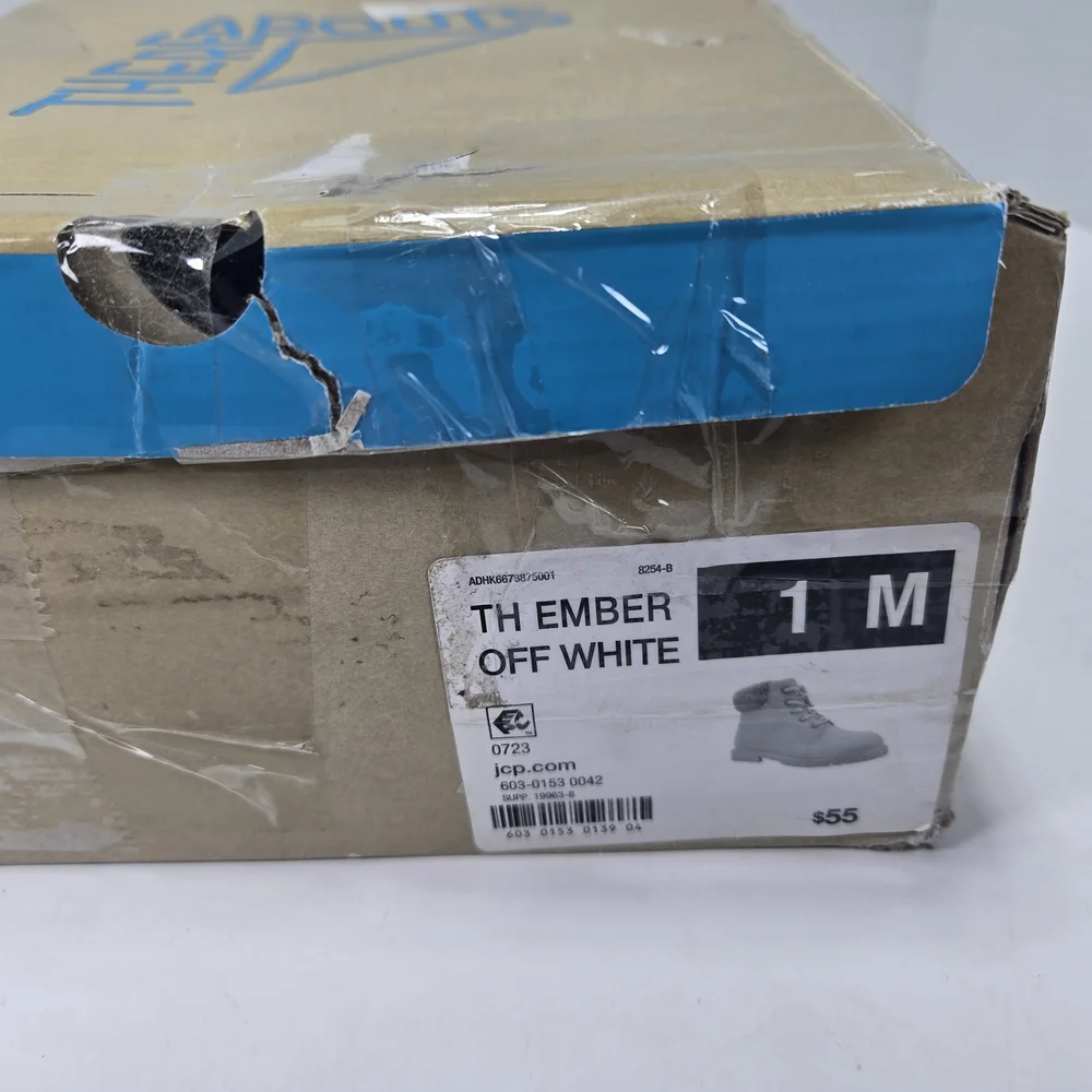 Thereabouts TH Ember Off White Hiking Winter Snow Boots Size 1 (Little Girl)